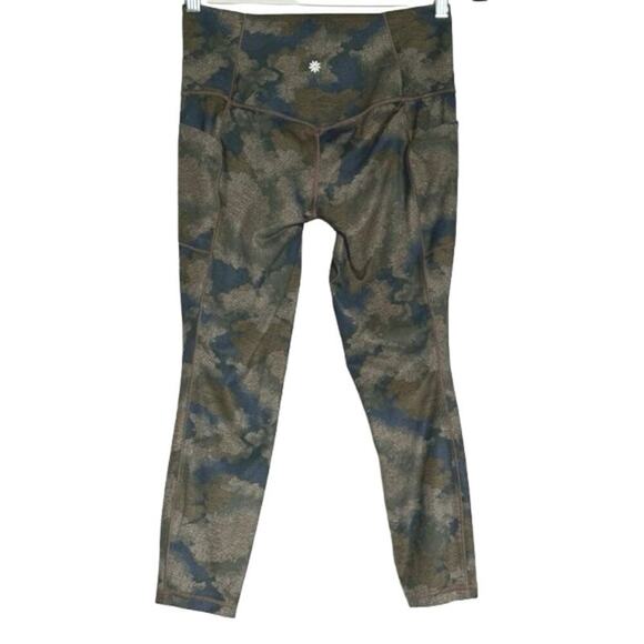 Athleta Salutation Stash 7/8 Tight Women's Medium Abstract Olive Legging - Picture 5 of 8
